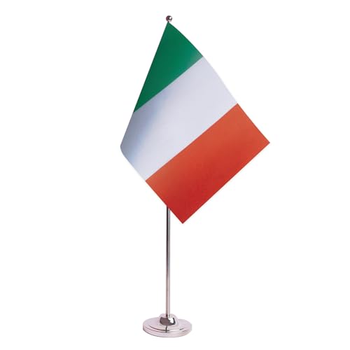 AZ FLAG Bandeira de mesa de luxo da Itália 22 x 15 cm em Raso - bandeira de desenho italiana 15 x 22 cm
