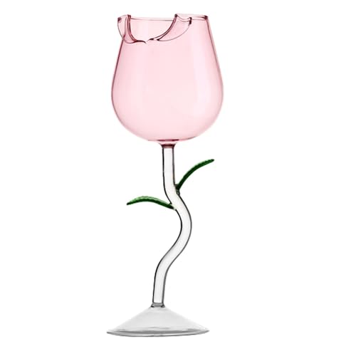 Générique Roséweinglas | Hitzebeständiges Champagnerglas mit Rosen-Motiv | Kreative Monde, elegante Weingläser für formelle Abendessen, Partys, Verpflichtungen, Treffen, Hochzeiten