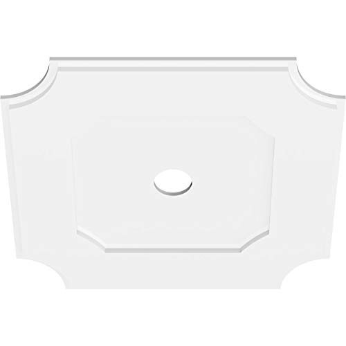Image of Ekena Millwork CMP26LE-03000 Locke Architectural Grade PVC Contemporary Urethane Ceiling Medallions 26 inchOD x 3 inchID x 15 1 /2 inchC x 1 inchP