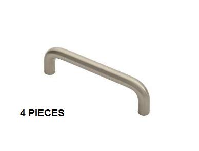 NJM Metal D Shape Handle, 4 Inch Wide, 4 Pieces