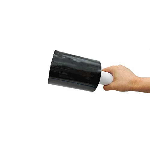 JA PACKING Stretch Wrap Plastic Wrap Roll Industrial Mini Stretch Wrap Roll with Handle for Moving,Shipping,Packing Fuiniture Adhering Shrink Wrap (5''Black)