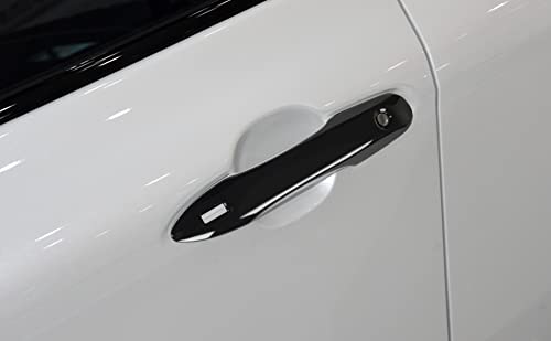 DLOVEG Door Handle Cover Compatible for Toyota Camry LE SE XLE XSE 2018-2021 Exterior Handle Protector with 2 Smart Keyless Holess Compatible for Toyota Corolla Avalon 2019-2021 (Black)