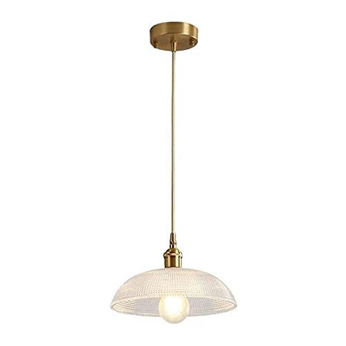 Luces colgantes de cristal y latón E27/E26 estilo minimalista para el hogar 2