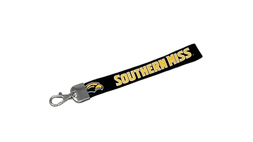 Pro Specialties Group Deluxe Lanyard with Detachable Safety Clip, CLC College Football/Basketball NCAA Gifts and Merchandise (Southern Miss Wristlet)