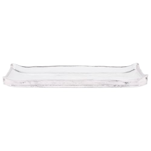 Bandeja rectangular de vidrio estilo japonés pequeña miniatura 1