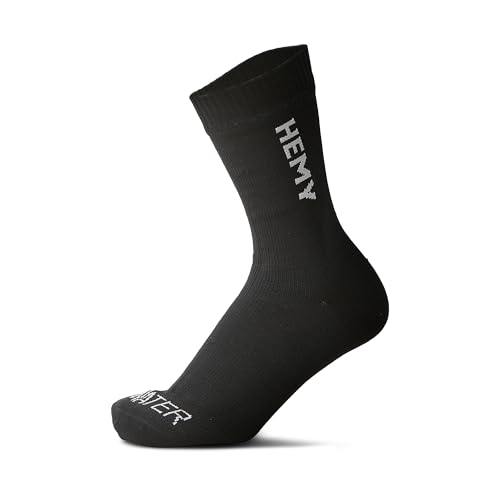 Unisex High Performance Waterproof All Weather Outdoor Sports Socks - Black (Large Crew - Black)