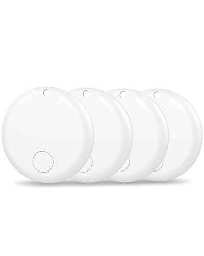 Air Tags Android Smart Tag, Bluetooth-Tracker kompatibel mit Googles „Find My Device“-App (nur Android) für Schlüssel, Koffer, Rucksäcke, Geldbörsen und andere Gegenstände,Weiß 4 Pack