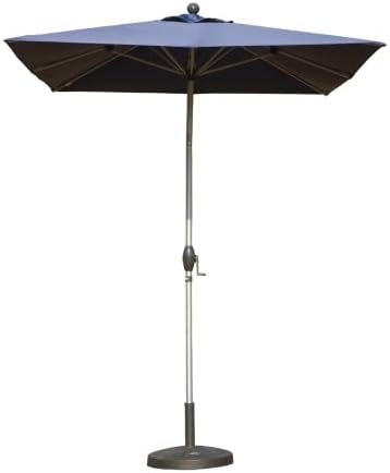 Rectangle Patio Umbrella with Crank Lift and Tilt Function