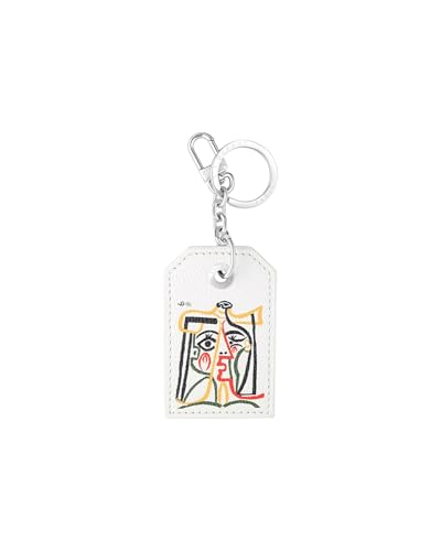 Porte-clés S.T.Dupont Picasso Edition 003101, le cadeau culturel idéal en métal et cuir blanc