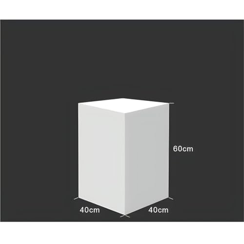Présentoir de boutique de mariage : piédestal cubique blanc 40x40x60 cm pour événement