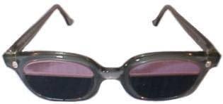 Gafas de cristal divididas de cuarzworking en marco de seguridad de plástico – 1/3 superior de sodio flare Poly – inferior 2/3 sombra #8