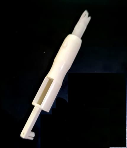 ZENITH Threader Plastic White Long Pressure Foot Snap on Type for Automatic Electric Low Shank Sewing Machines Suitable for Usha Janome Brother Singer etc White (Threader Plastic White Long)