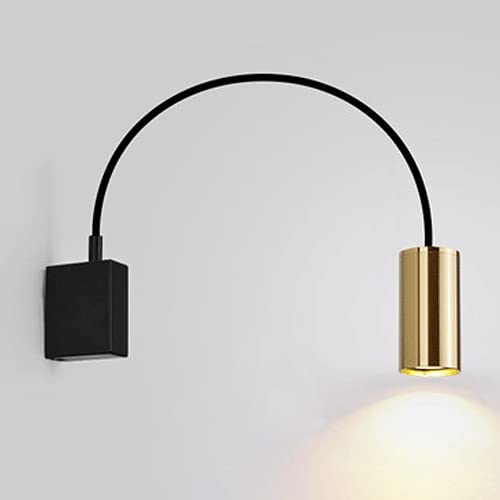 Lámpara de pared de lectura E27 con brazo móvil horizontal para cabecero de cama