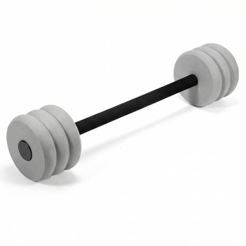 Long Aquatic Exercise Dumbbells Pool Exercise Foam Water Weights Dumbbell Aquatic Pool Barbells with High Density EVA Foam for Swim Water Aerobics Workouts Loss(Gray 25.2 Inch)