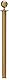 Securit Classic Absperrpfosten GOLD - Flache Halterung - 100cm (Fuß nicht inklusive)