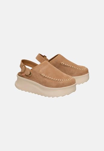 HEYDUDE Women's Delray Suede Tan Size 12, Platform Clog - image 4