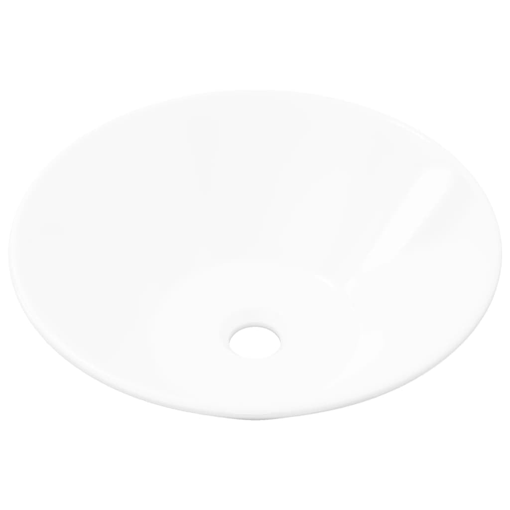 vidaXL - Lavabo de baño (cerámica), color blanco