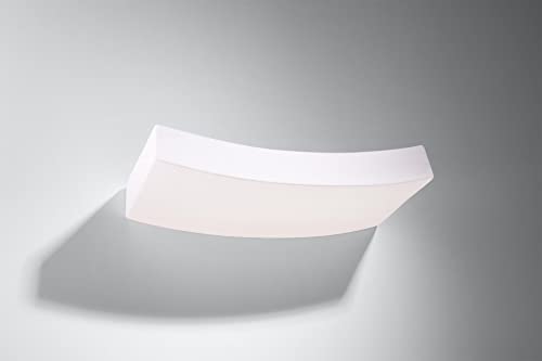 MAZZOLA LUCE Applique di gesso lampada da parete bianca verniciabile design curvo per corridoio