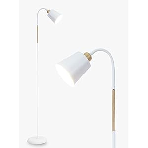 Lampadaire Sur Pied Blanc 360° Anten VILI | Pivotant Douille E27 max. 60W | Lampe de Canapé Moderne en métal avec hauteur 159cm | pour Salon Canapé Chambre à coucher, rétro en métal（sans ampoules）
