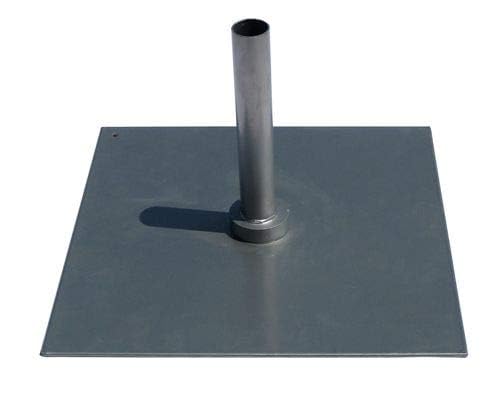 Flat Base for Advertising Flag Pole | Heavy Duty Metal Base Stand for Feather, Swooper & Banner Flags | Stable Indoor & Outdoor Display (FI)