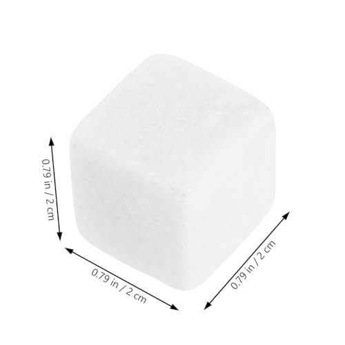 BEBEMOKO 12 Stück Eiscreme-Whisky-Stein-Eiswürfel, Kühl-Pellets, praktische Eiswürfel, Stein, wiederverwendbar, Weinsteine, praktische Weinsteine, Whiskey-Steine, Weinwürfel, Marmor, Weiß