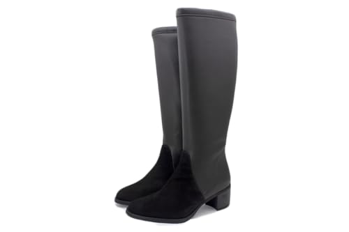 Botte en daim élastique noire PieSanto solution mollets exigeants 2XL