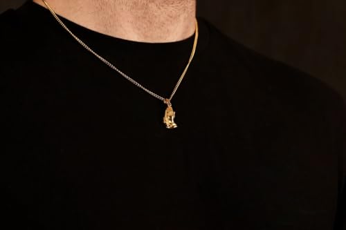 Planet '79 Lord's Prayer Hands: 18k Gold 316L Stainless Steel Prayer Hands Necklace with Chain – A Divine Boyfriend and Girlfriend Gift for Eternity4
