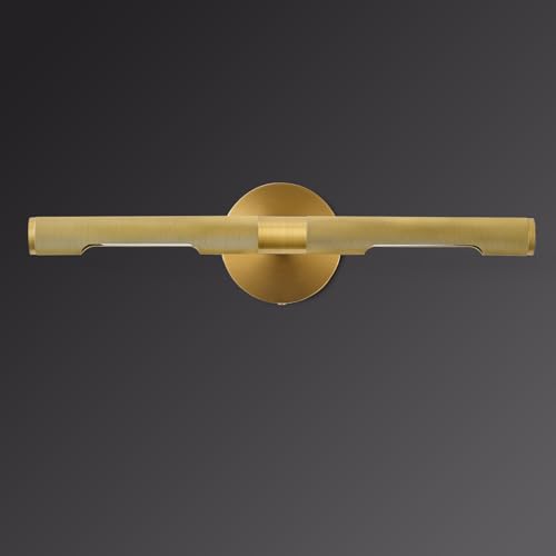 Image of Museum Gallery Picture Light for Wall19 Long Gold Brass Dimmable Hardwired Wall Sconces with E12 Bulb - Frame Pictures Art Deco Sconce Lights for Painting Photo Artwork Library Vanity Over
