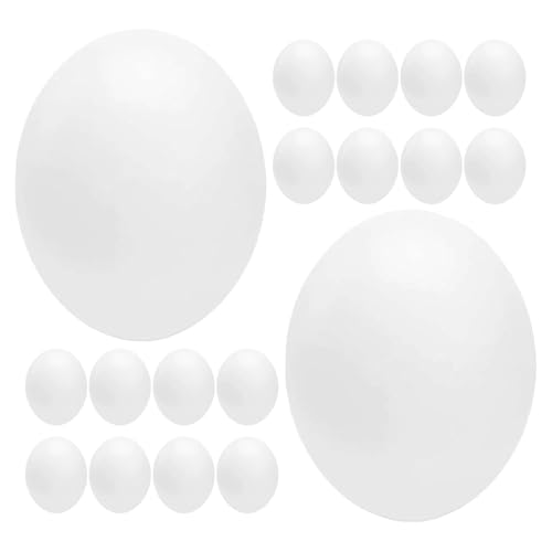 CORHAD Huevos Falsos de Plástico Realistas para Nidos de Periquitos y Cacatúas, 24 Piezas, Decoración y Entrenamiento de Aves, Suministros para Cría y Cuidado de Pájaros