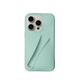 Lip Gloss Phone Case for iPhone 13/14/15/16 /Pro/ProMax Silicone Shockproof Protective Case Compatible Light Blue