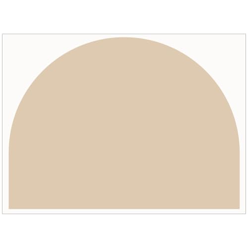 Uonlytech Autocollant Mural Géométrique Arc Demi-Cercle 55.12X40.94 Pouces Adhésif Fort...