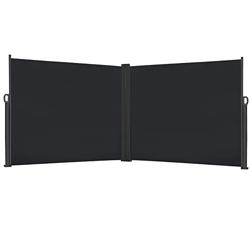 YRHome Doppel Seitenmarkise Ausziehbar 180 x 600 cm Sichtschutz Markise...