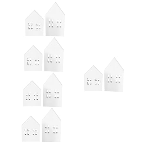 Hemoton 10pcs Mini House Decorative Slice for Christmas Decor Small Craft Ornament for Tabletops and Home Aesthetic Family and Friends