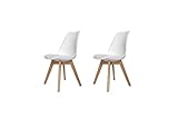 Envío a Pie de Calle Ventamueblesonline Pack 2 Sillas New Tower Wood Blancas Extra Quality
