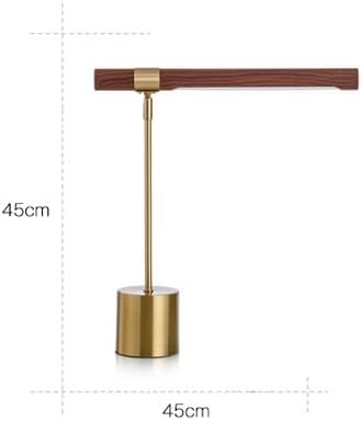 Jadssox LED Desk Light Modern Gold Desk Reading Lamp Wood Table Lamp Bedroom Nightstand Lamps for Home Office Bedroom Reading Work Study Bedside Night Lights 7W Task Lighting Fixture photo 3