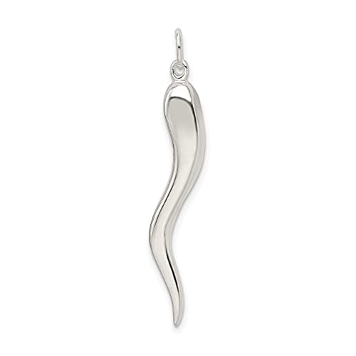 925 Sterling Silver Cornicello Italian Horn Good Luck Pendant Charm Necklace Fine Jewelry For Women Gifts For Her #TOP2