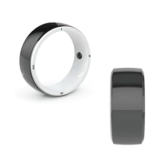 CREATECH Smart Ring R5, Latest technology ring with 6 RFID CARDS and 2 Health Stones, Stylish Ring for Social Sharing (M)