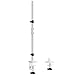 WORLDLIFT Steel Extra Tall Center Pole for Monitor Arm Mount,31.9 inches Sturdy Monitor Stand C Clamp/Grommet Pole only,White