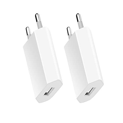 2 Pack Chargeurs pour i-Phone, Prise de Chargeur Rapide USB Adaptateur Secteur Universel pour Chargeur Mural USB Compatible avec i-Phone Apple Samsung Pixel Nexus Huawei Xiaomi HTC Sony LG (Blanc) Cover