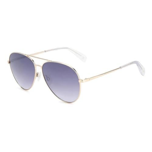 rag & bone RNB 5052/G/S J5G Gold Stainless Steel Aviator Sunglasses Grey Solid Color Lens