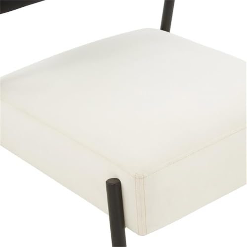 Sillón plegable de terciopelo color negro miniatura 6