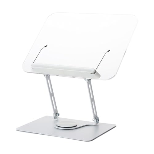 Support PC en acrylique rotatif 360° pliable transparent pour ordinateur et lecture