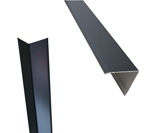 Winkelleiste Anthrazit, 2000mm Alu Kantenschutz Anthrazitgrau, 100x20
