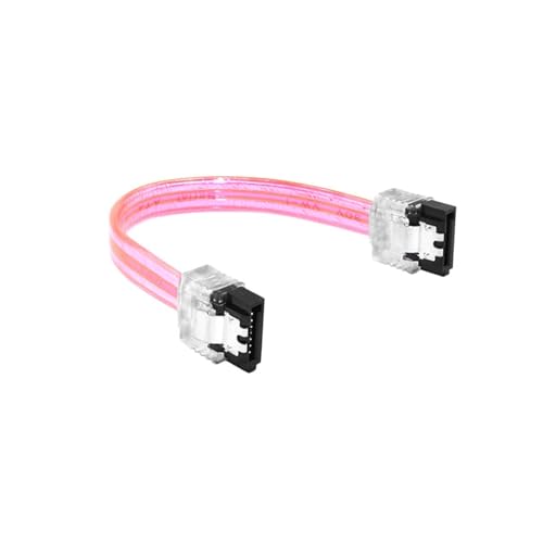 Cable SATA 3.0 III 6Gb/s 10 cm color rosa