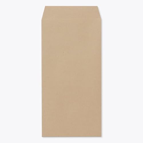 山櫻 封筒 長3 スミ貼 ナチュラルクラフトCoC 紙厚80g 〒枠ナシ 100枚 / A4三折用 未晒 無地 郵便番号枠なし 00513095-0100