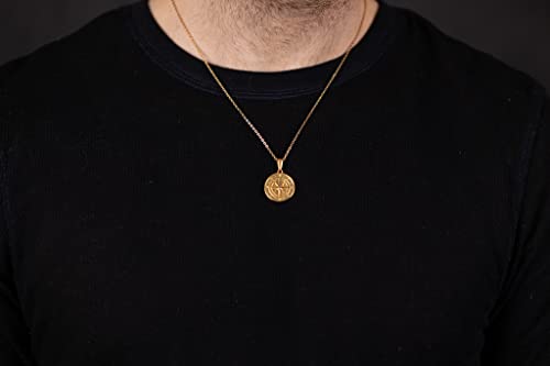 Planet '79 New and Improved! 18k Gold Compass North Star Pendant Chain Mens Compass Necklace Gold Anchor Pendant Vintage Necklace For Men Boyfriend Gift Girlfriend Gift2