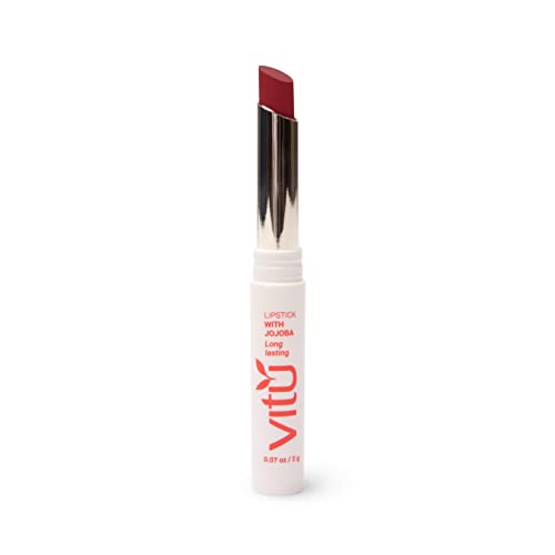 VITU Jojoba Lipstick Makeup with Vitamin and Antioxidants for Long Lasting and MatteTones 0.07 oz