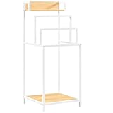 HOOBRO Toallero Independiente con 3 Barras y 2 Estantes, Patas Ajustables y Kit...