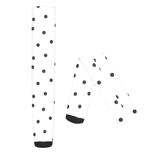 Small Black Polka Dots White Thigh High Socks Long Boot Stockings Elastic Knee High Socks for Women Leg Warmers2