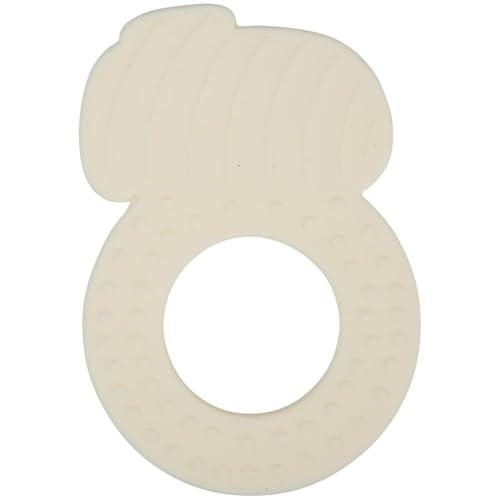 Image of C.R. Gibson BTEE-23954 Zebra 100% Food Grade Silicone Teether for Babies, 2.3 inch W x 2.4 inch L, Multicolor